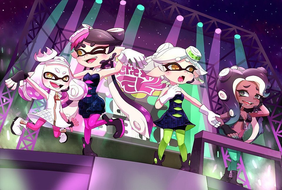 Both duets.. - Splatoon, Games, Squid Sisters, Off the hook, Live, Art, Inklings, Octolings