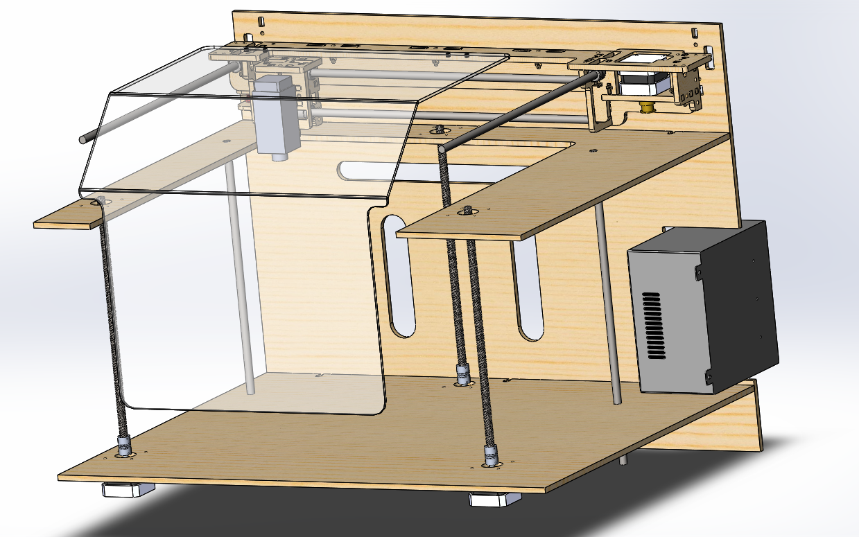 The project of a laser engraver on a 5.5w LED laser. - My, Plywood, Engraver, Laser, CNC, Needlework with process, Needlework without process, Longpost