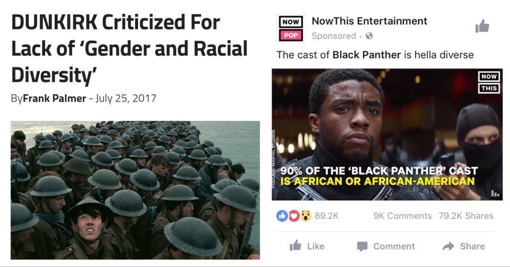 Diversity. - Black Panther, Dunkirk, Movies