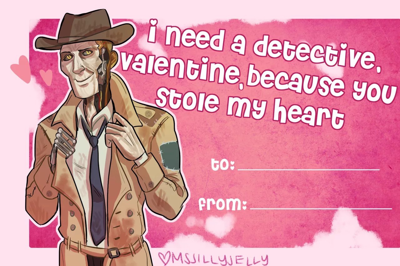 Valentine's day! - Fallout 4, Fallout, Games, Nick Valentine, Valentine's Day