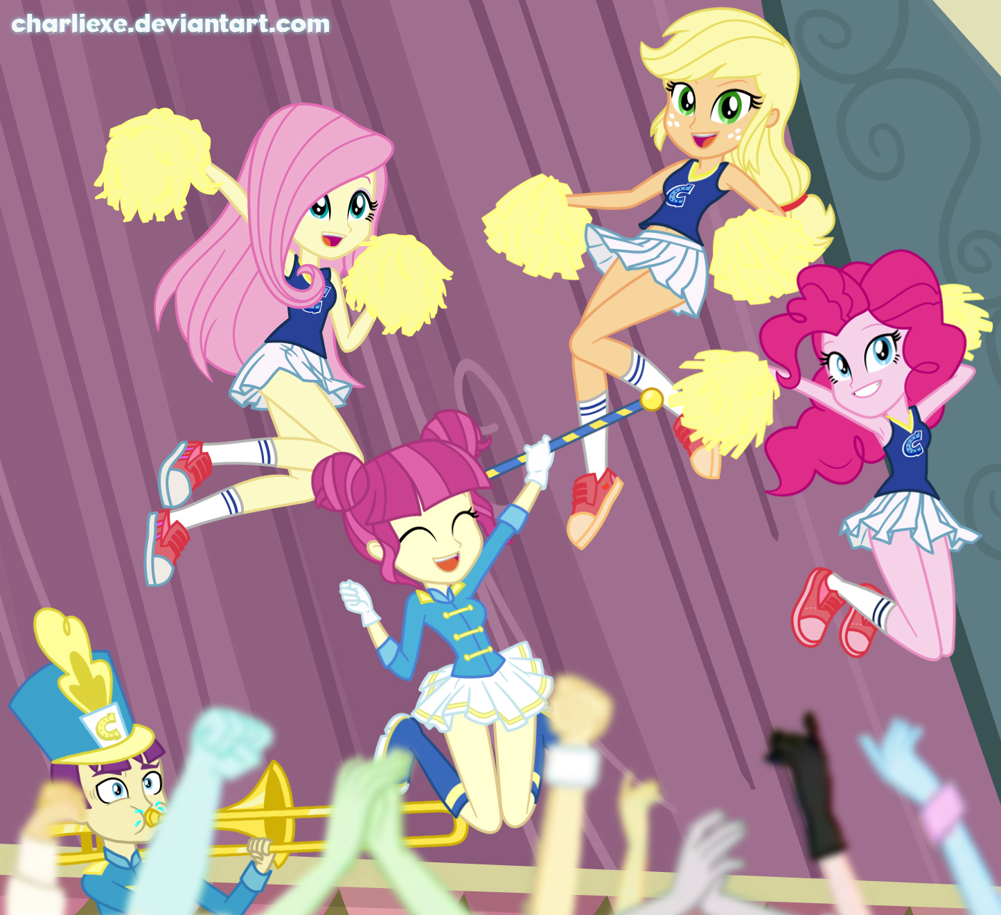 Canterlot High - My little pony, Equestria girls, Sunset shimmer, Rainbow dash, Rarity, Fluttershy, Applejack, Pinkie pie, Longpost, , Charliexe