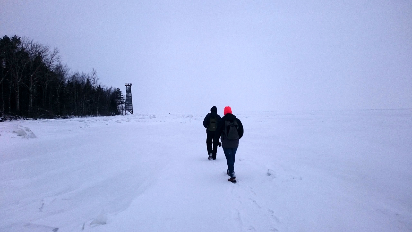 In search of lighthouses. Hike to the Sukhonos Lighthouse - My, Lighthouse, Beacons, Lake Onega, Hike, Longpost, Winter, Tourism