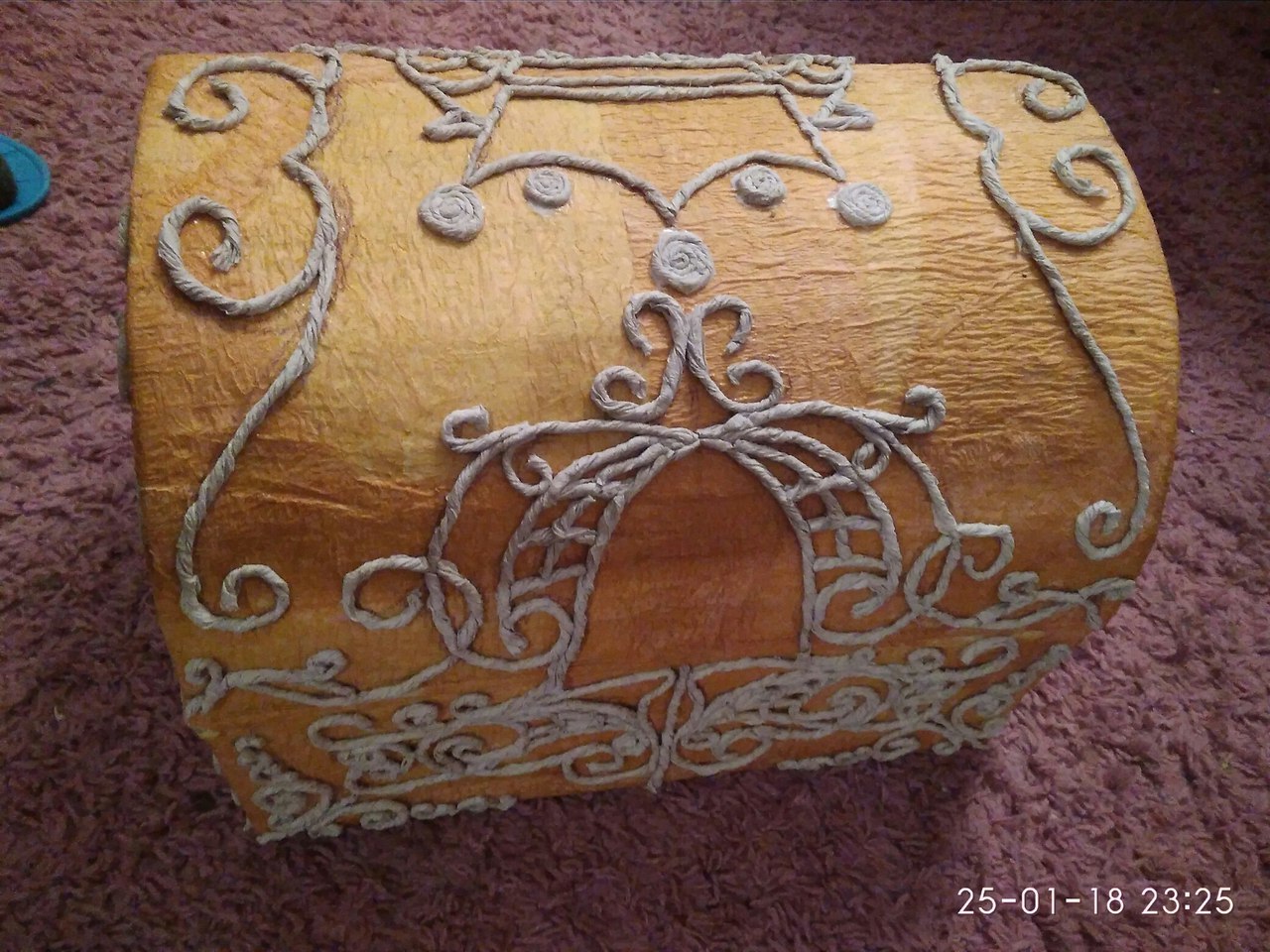 metal effect chest - My, Needlework with process, Box, Cardboard, My, Crafts, Handmade, Longpost