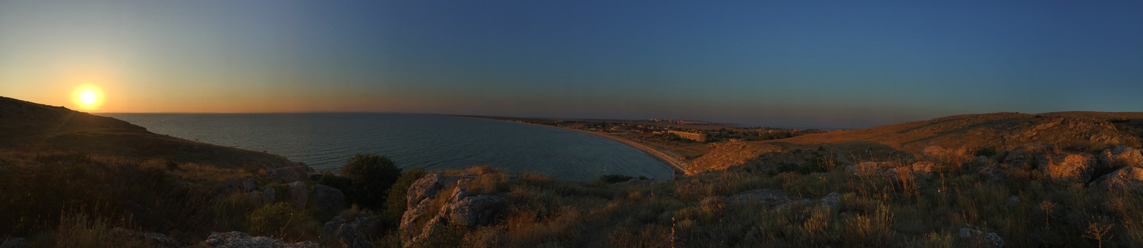 Panoramas of ideal places to relax body and soul in Crimea - My, Crimea, Панорама, Perfect place, Pink Lake, Meganom, Kara-Dag, , Longpost