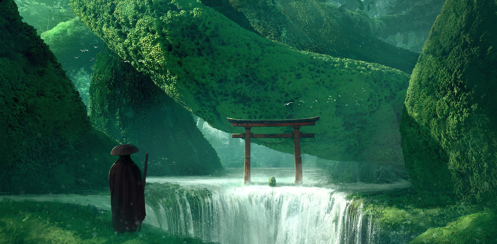 Entrance of the Spirit World - Art, Drawing, Landscape, Daniel Liang