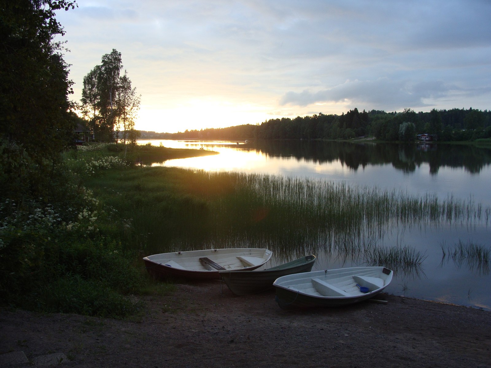 Sunset evening in Finland - My, Sunset, Lake, The photo, Finland