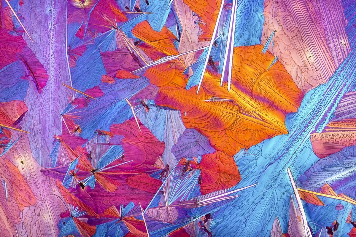 Crystallizing substances under a microscope, similar to abstract paintings - , The photo, Microfilming, Abstraction, Longpost, 