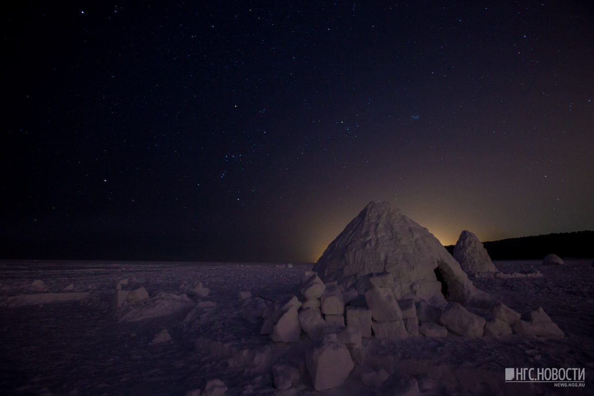 Overlooking the sea: Novosibirsk built 46 igloos on the banks of the Ob reservoir - Siberia, Novosibirsk, The festival, Reservoir, Winter, Igloo, Eskimos, Longpost