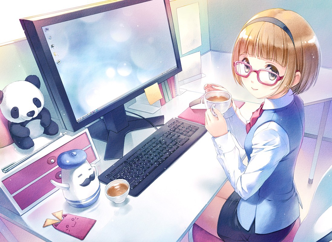 Morning tea - Tea, Anime art, Longpost