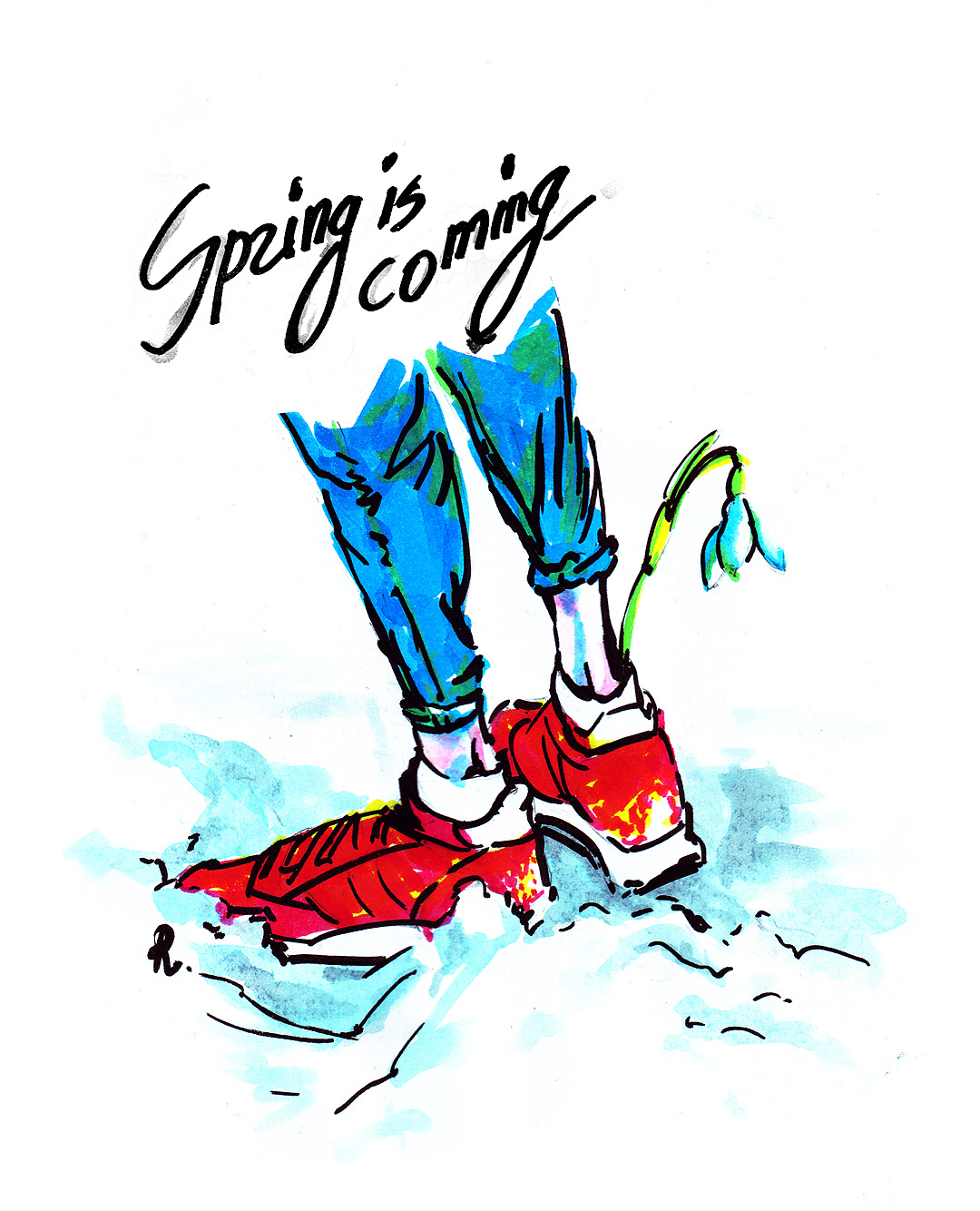 Spring is coming soon - My, Drawing, Ankles, Fashion what are you doing, Spring