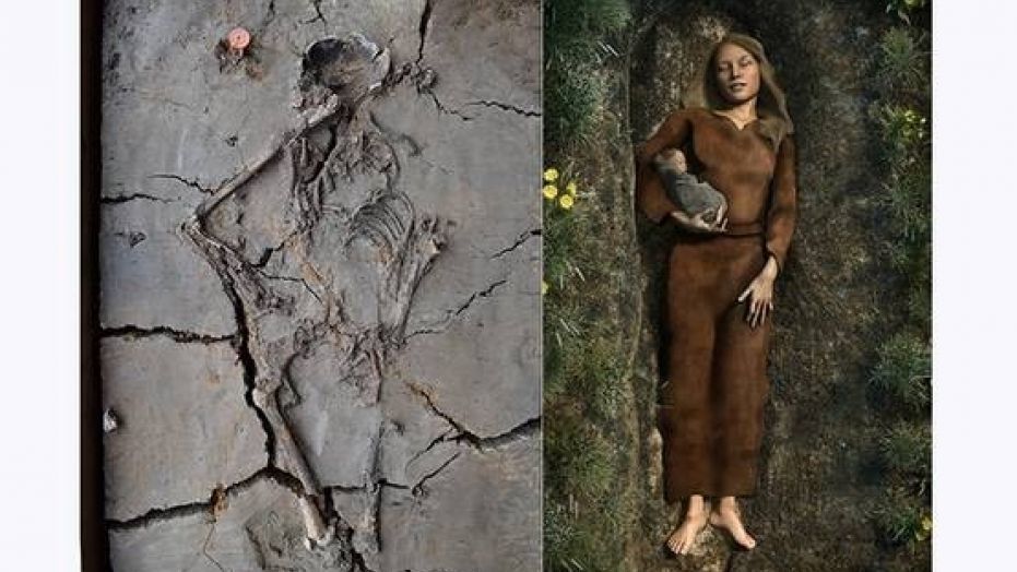 Ancient burial of a mother with a baby in her arms discovered - Story, 