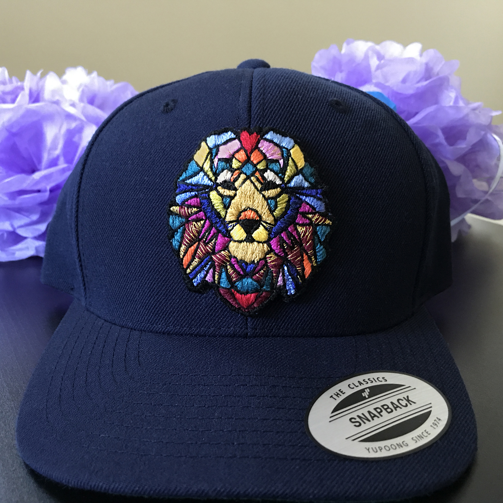 Lion on a cap - Needlework with process, First time, Embroidery, Patch, a lion, Cap, Presents, Longpost