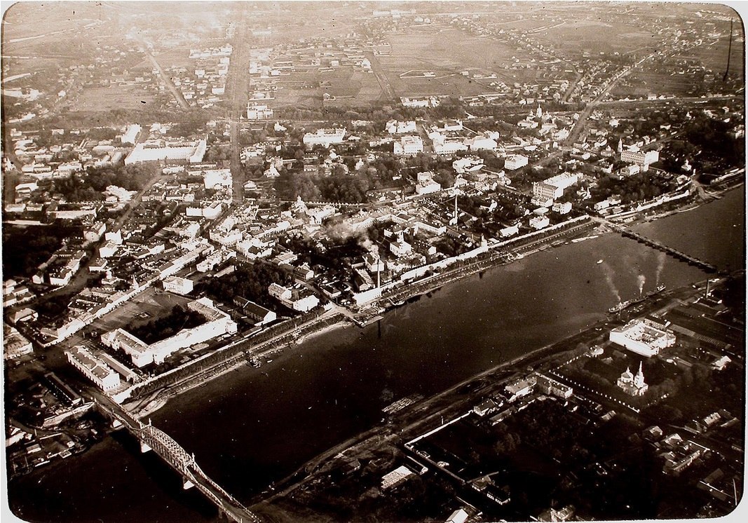 Аэрофотосъёмка Пскова 1915 и 1918 | Пикабу