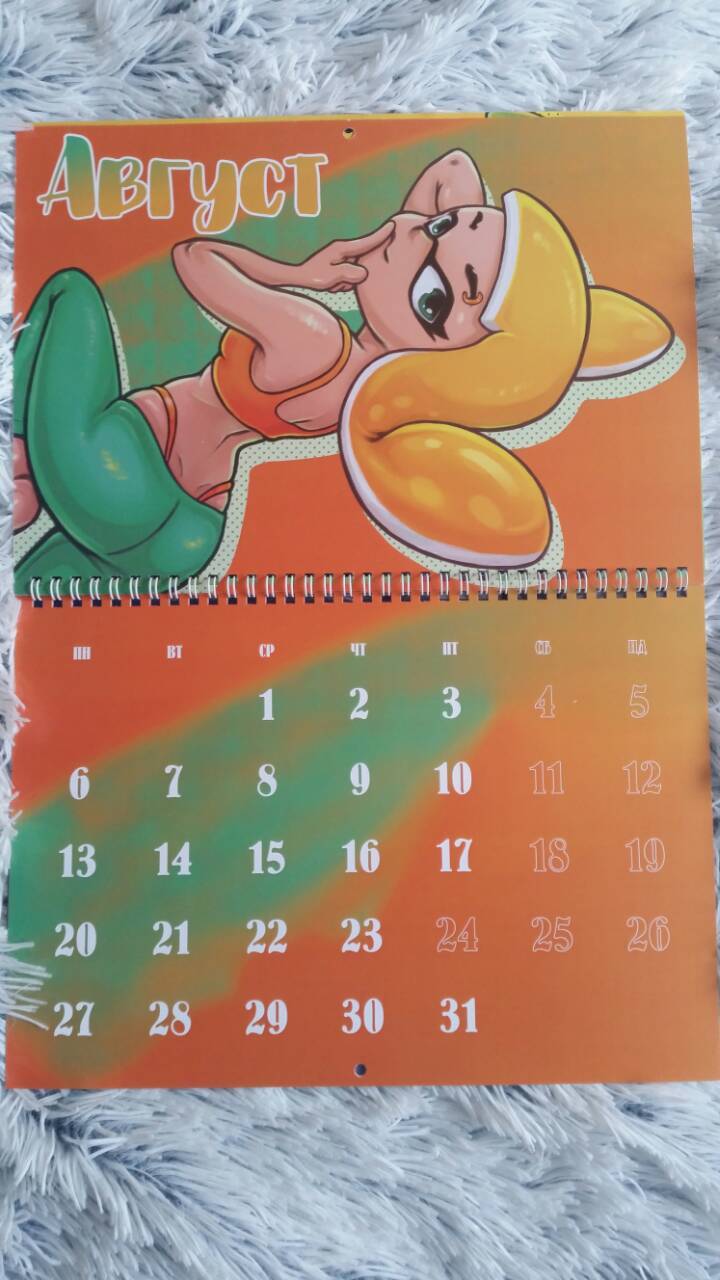 Moment of Creativity. Calendar with young ladies in the style of Splatoon - NSFW, My, Art, Fan art, Splatoon, , Pin up, Nintendo, Longpost