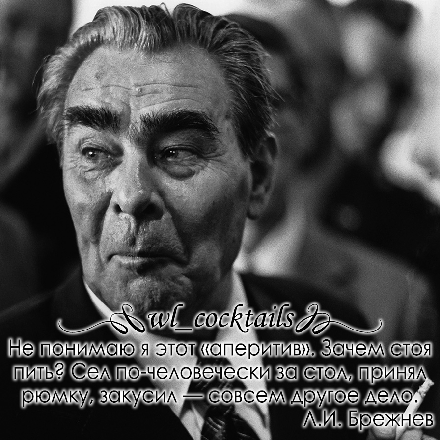 L.I. Brezhnev - Alcohol, Quotes, Leonid Brezhnev