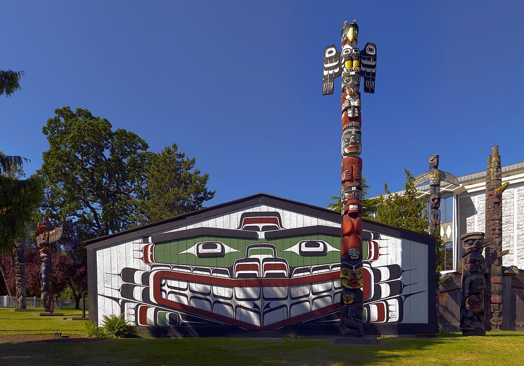 Homes of the Indians of North America - 2 - Longhouse and Totem Poles. - My, , Totem Pole, , , , Tlingit, Longpost