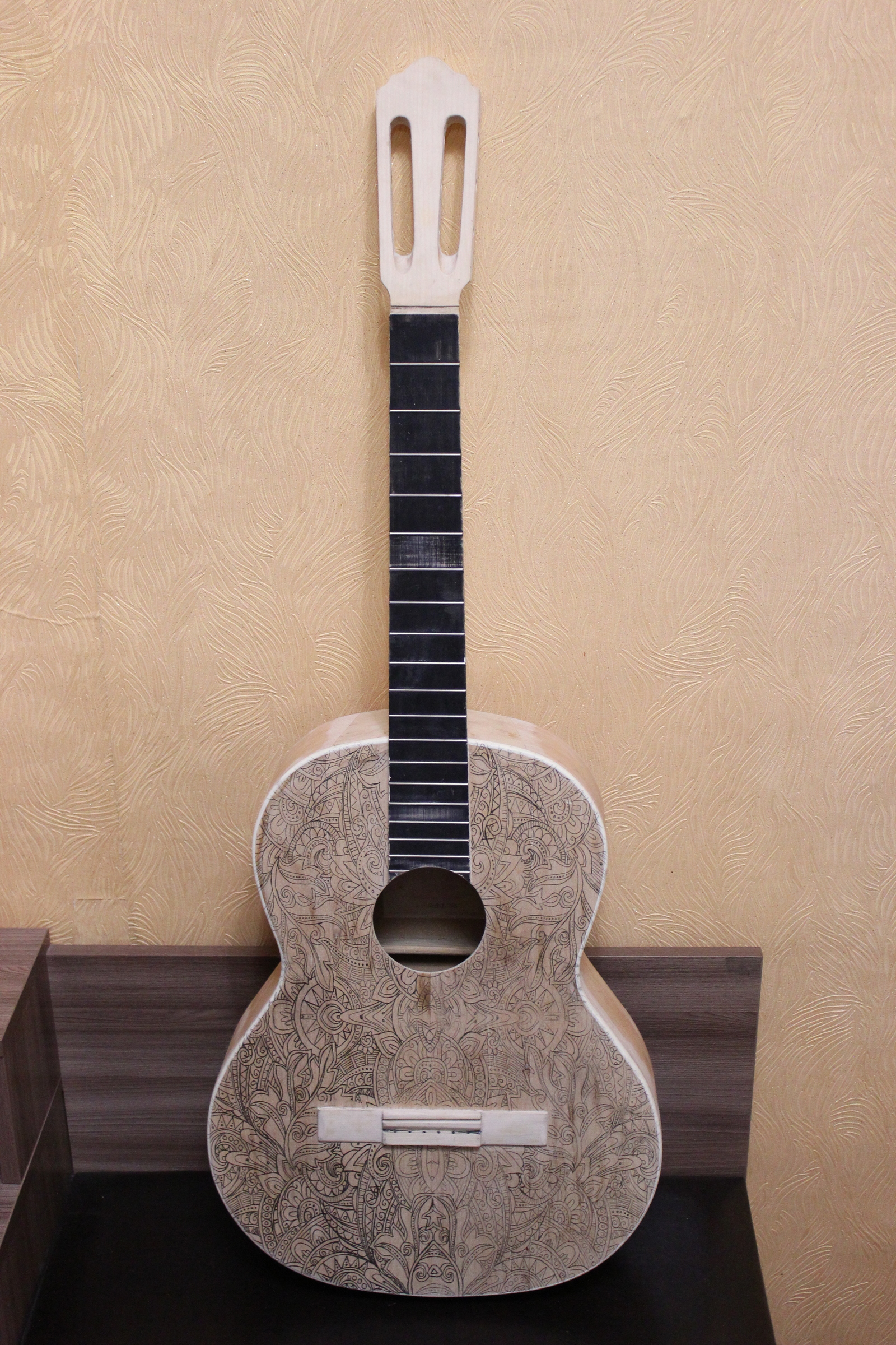 Classical guitar, restored as best I could! - My, With your own hands, Guitar, , Restoration, Repair, Recovery, Longpost, The photo