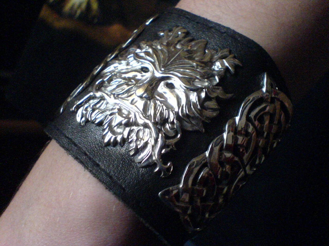 Greenman bracelet - My, Silver, A bracelet, Handmade, Longpost