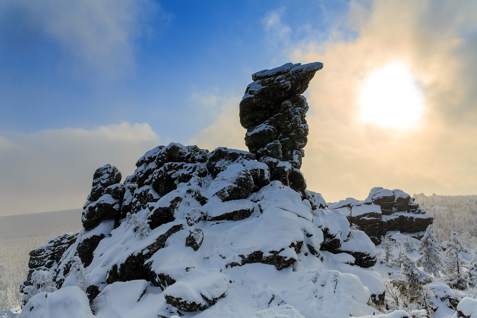 Weekend walk. - My, , , Kachkanar, Ural, Winter, Walk in the woods, Longpost