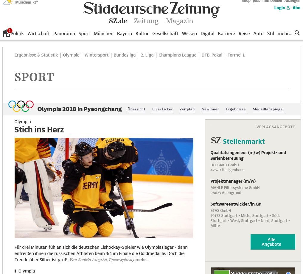 German media about the 2018 Olympics final - Hockey, Germany, The final, Longpost, Olympiad, media, Sport, 2018, Media and press