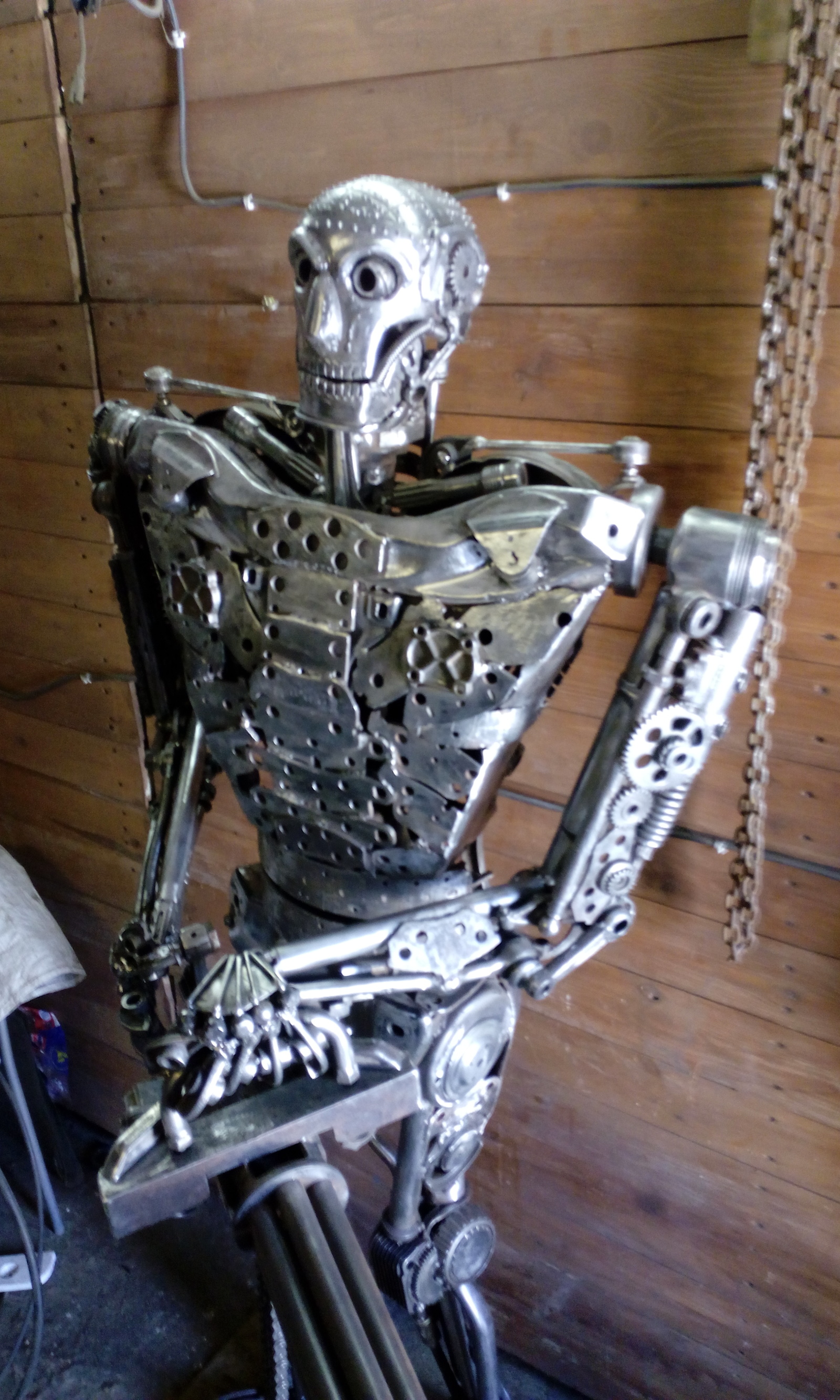 Iron Terminator. Recycle art - My, Terminator, Rise of the Machines, Terminator 2: Judgment Day, , Recycle Art, Robotics, Video, Longpost