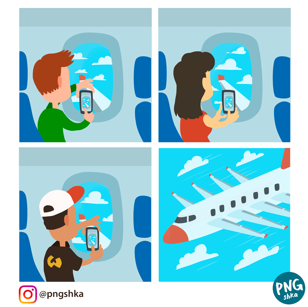 Instagram jet - My, Laugh, LOL, Humor, Web comic, Comics, Airplane