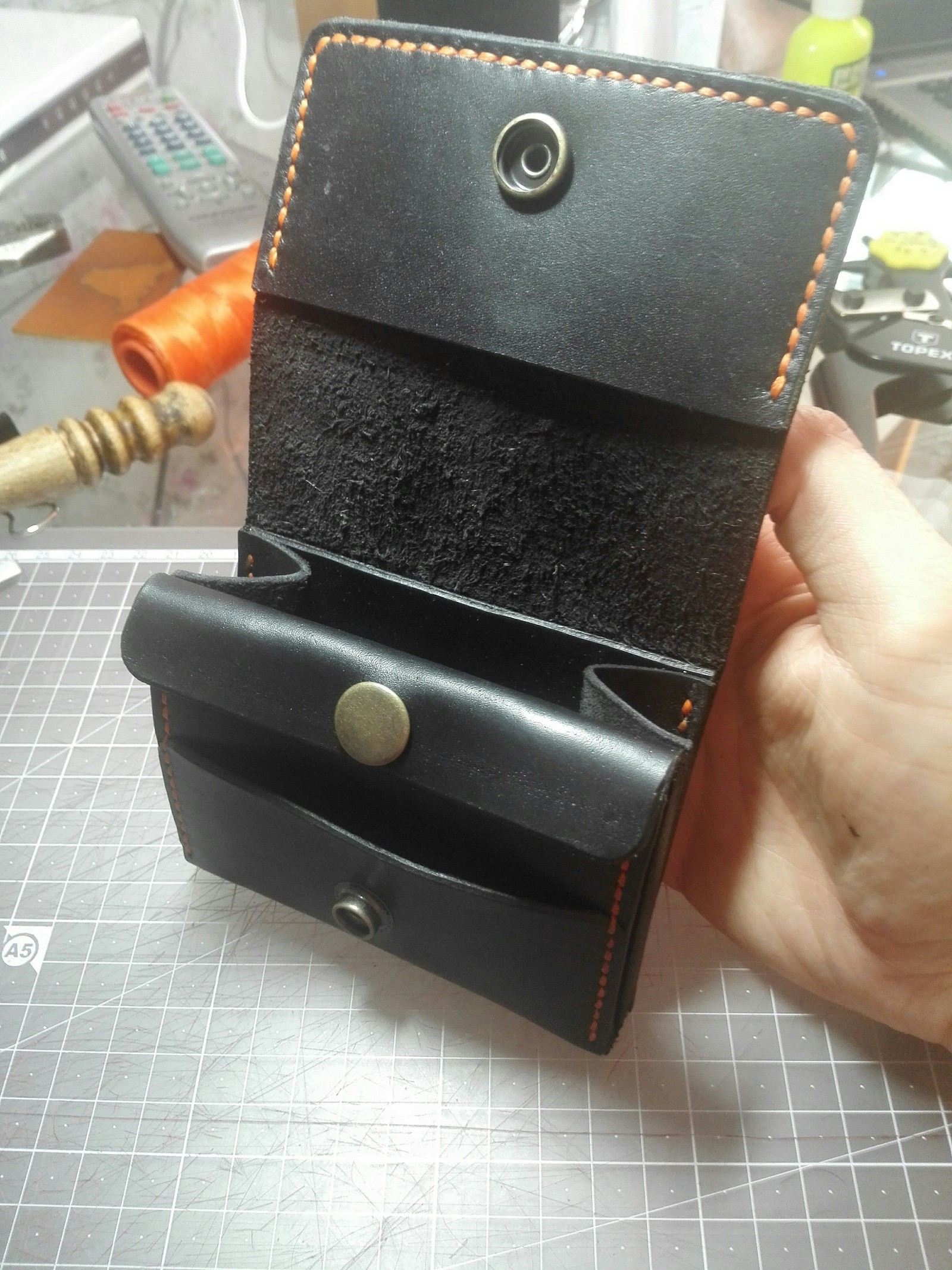 Purse number 3 - Leather products, Wallet, Handmade, Longpost