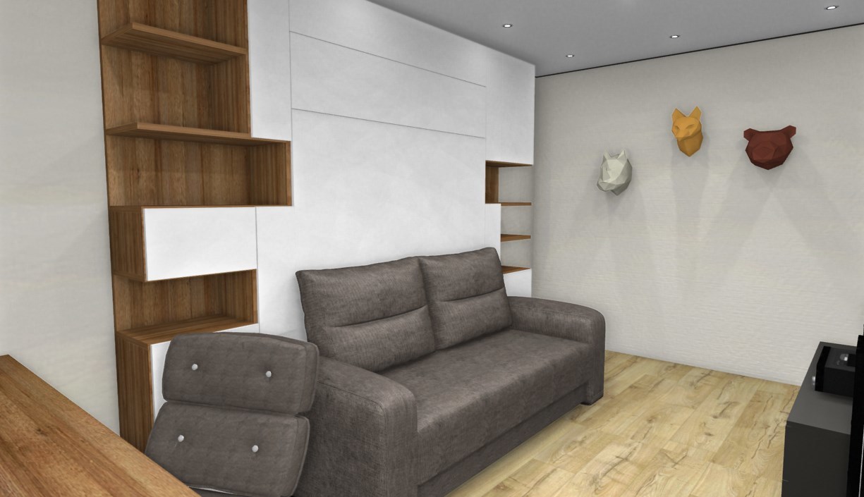 Apartment 20 sq.m. - My, Design, Interior Design, Furniture, Designer, Longpost, 