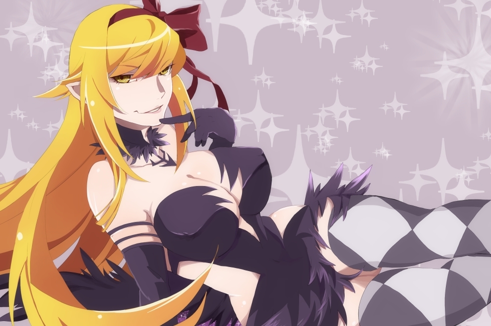 Kissshot Homura - Anime, Anime art, Crossover, Monogatari series, Mahou Shoujo Madoka Magica, Kiss-Shot Acerola-orion Heart-under-blade, Akemi homura