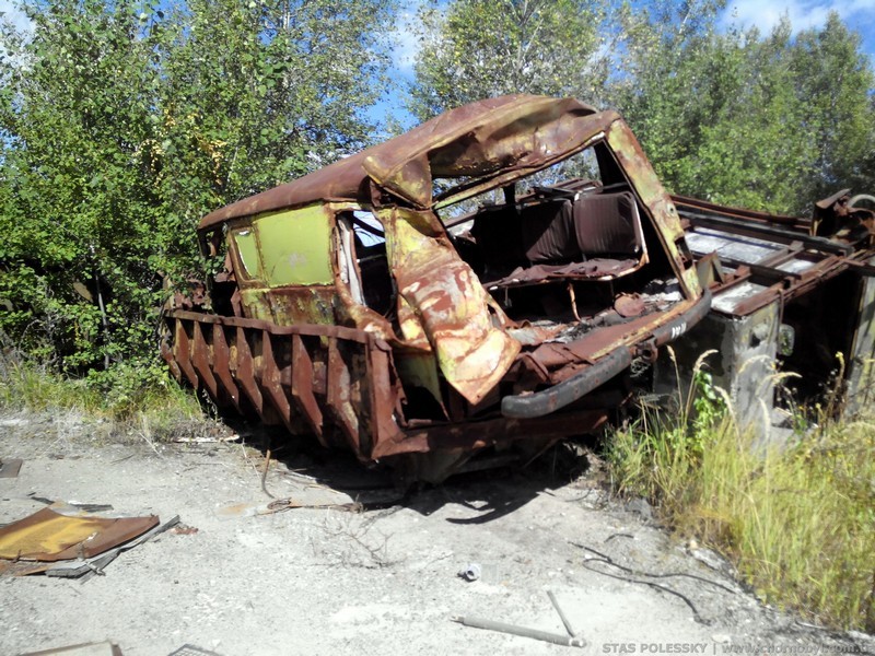 Rassokha - a cemetery of equipment in Chernobyl 2018 - My, Chernobyl, Cemetery of Machinery, Radiation, Zuo, Longpost