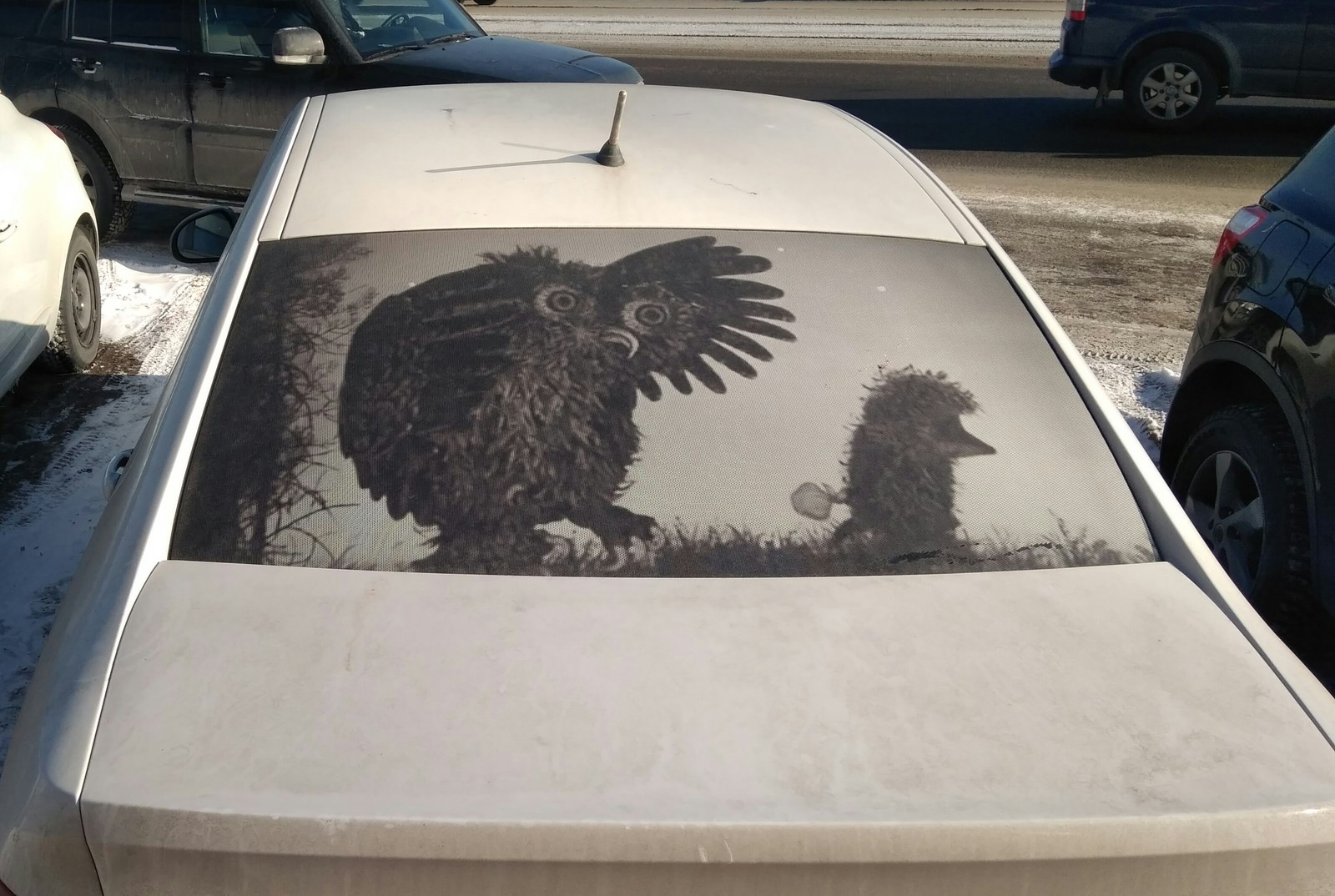 Hedgehog in the fog - Hedgehog in the fog, Stickers on cars