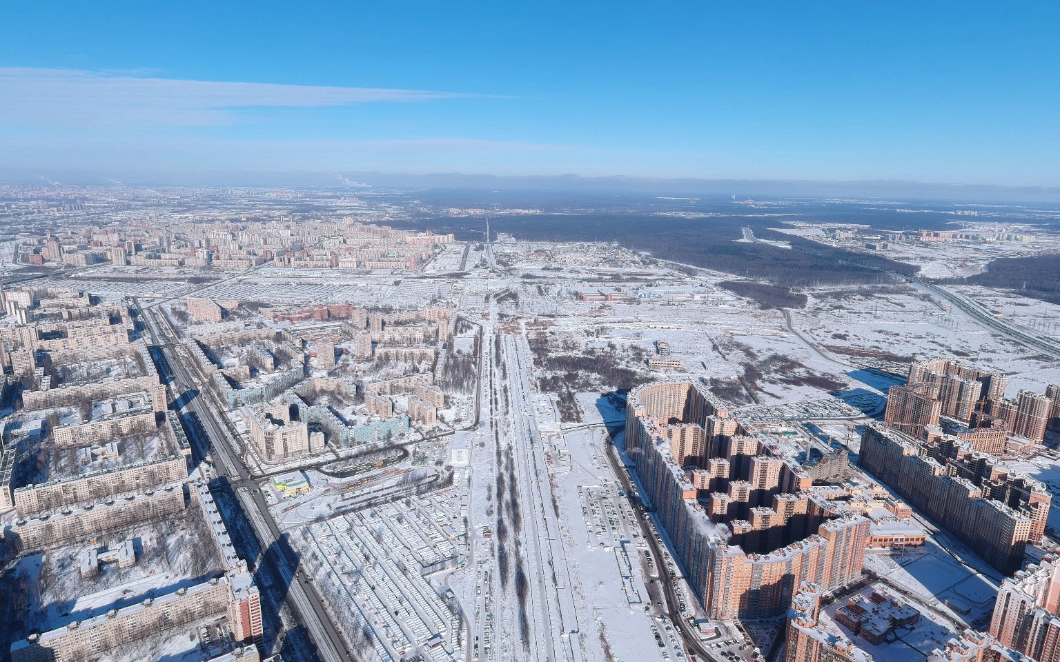 Peter, Kudrovo, panoramas - My, Saint Petersburg, Kudrovo, Quadcopter, Aerial photography, Панорама, 