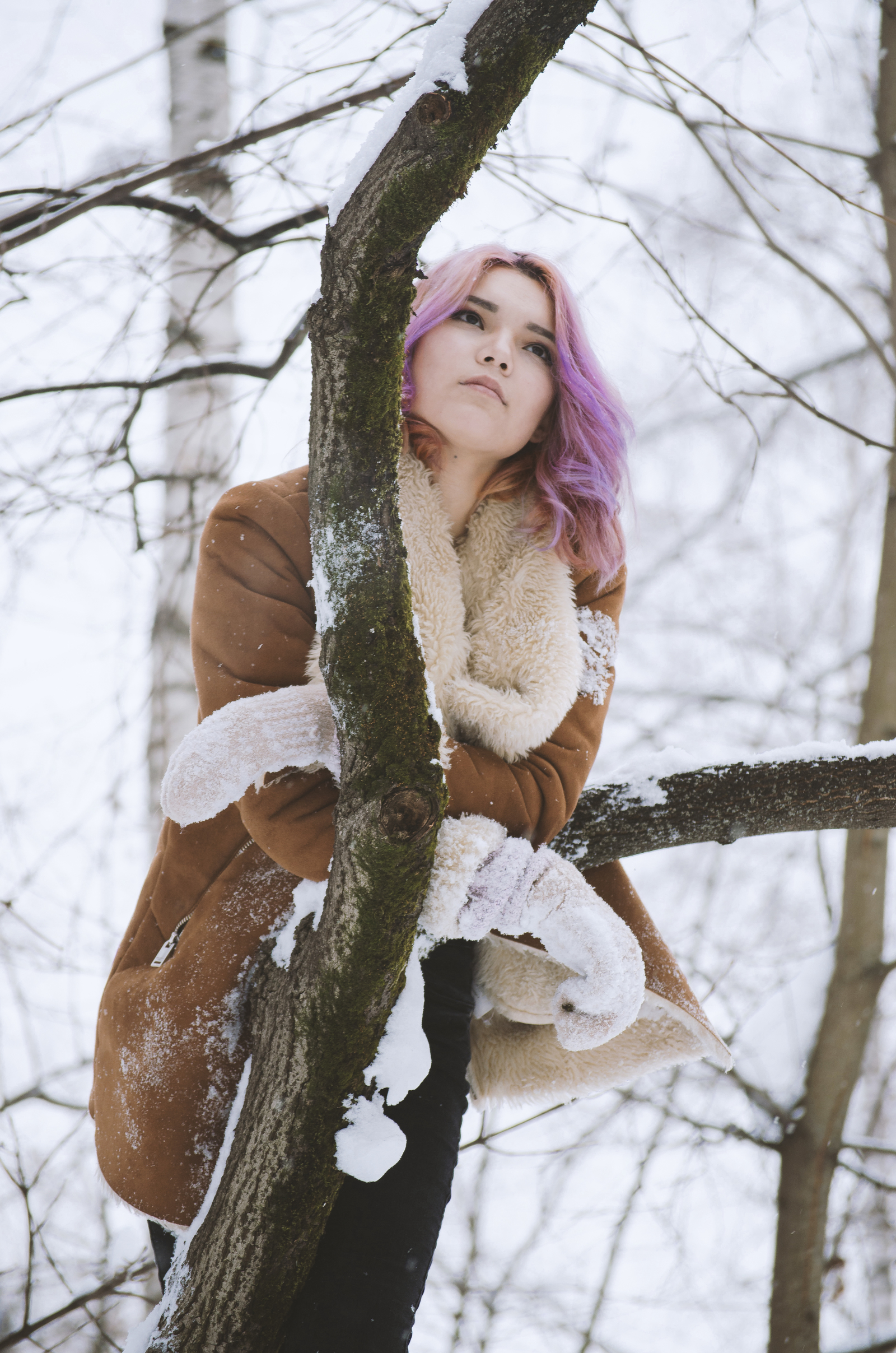 colored smoke - My, Beginning photographer, The photo, Smoke, Forest, Winter, Sparrow Hills, Snow, Hair, Longpost