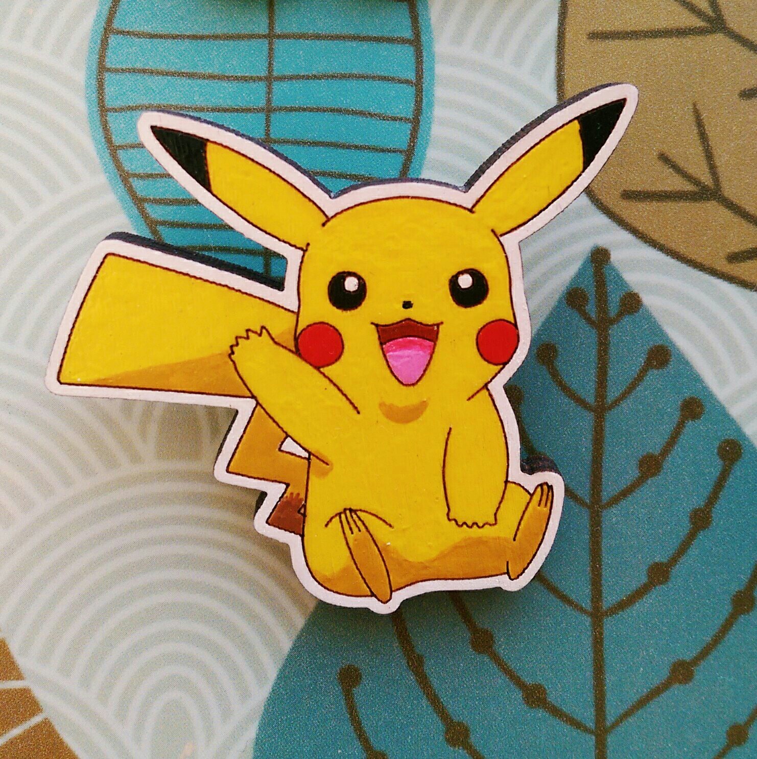 Wooden badges with hand-painted. Pokemon series. - My, Longpost, Wood products, Handmade, Pokemon