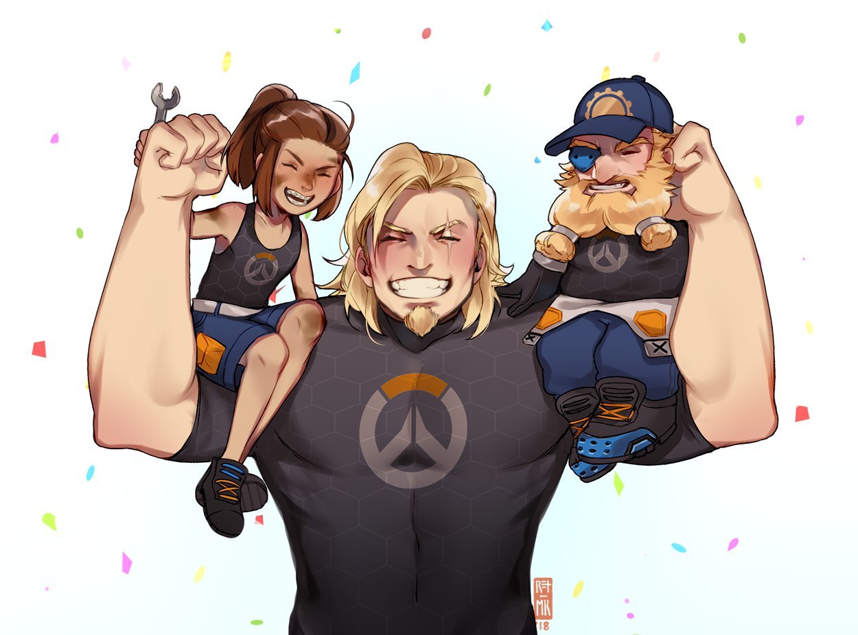 Friends - Overwatch, Reinhardt, Brigitte, , Torbjorn