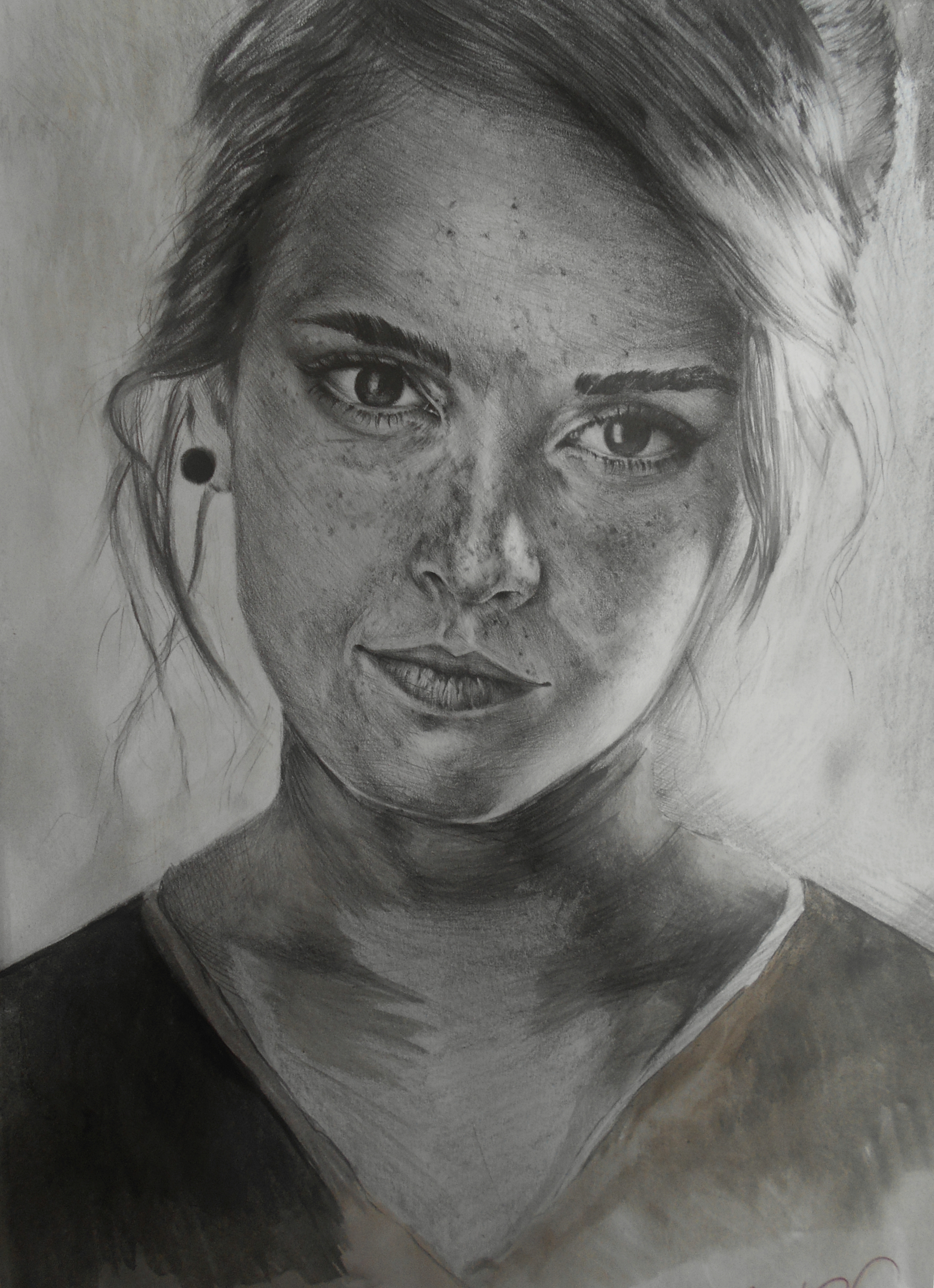 Emma Watson - My, Emma Watson, Portrait, Pencil drawing, Actors and actresses