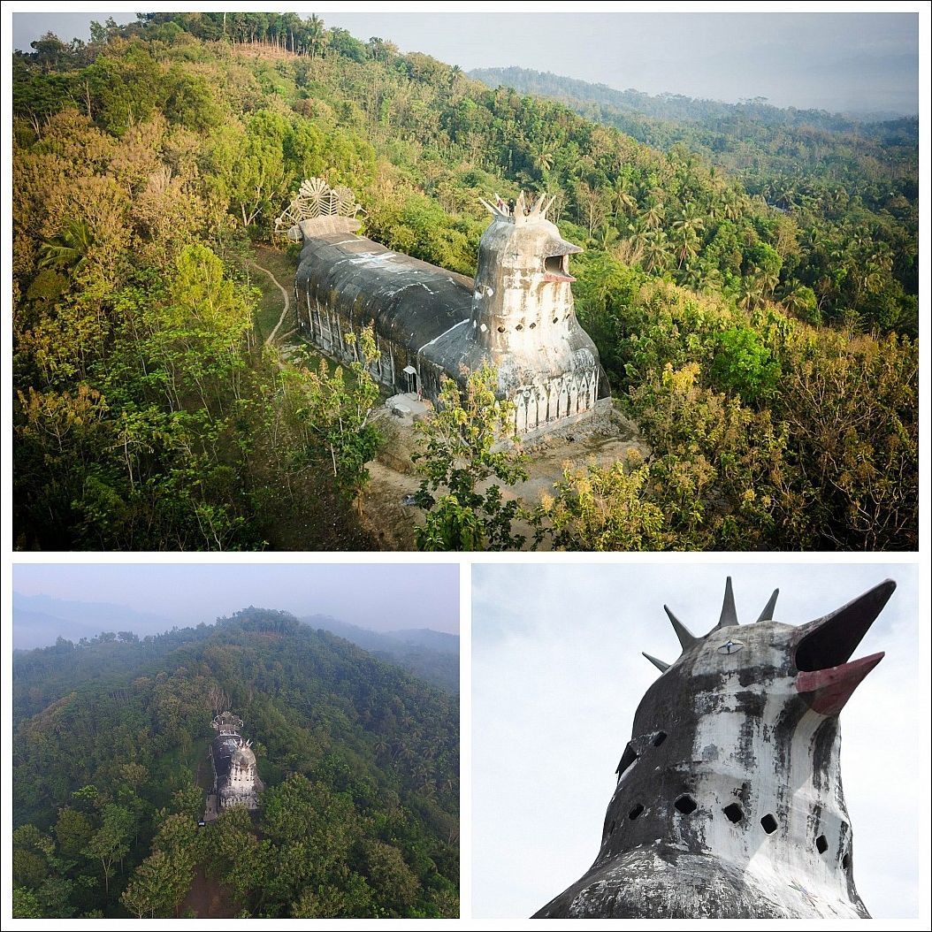 The unfinished Chicken Church ('Gereja Ayam' or 'Chicken Church') on the Indonesian island of Java - Church, Java, From the network