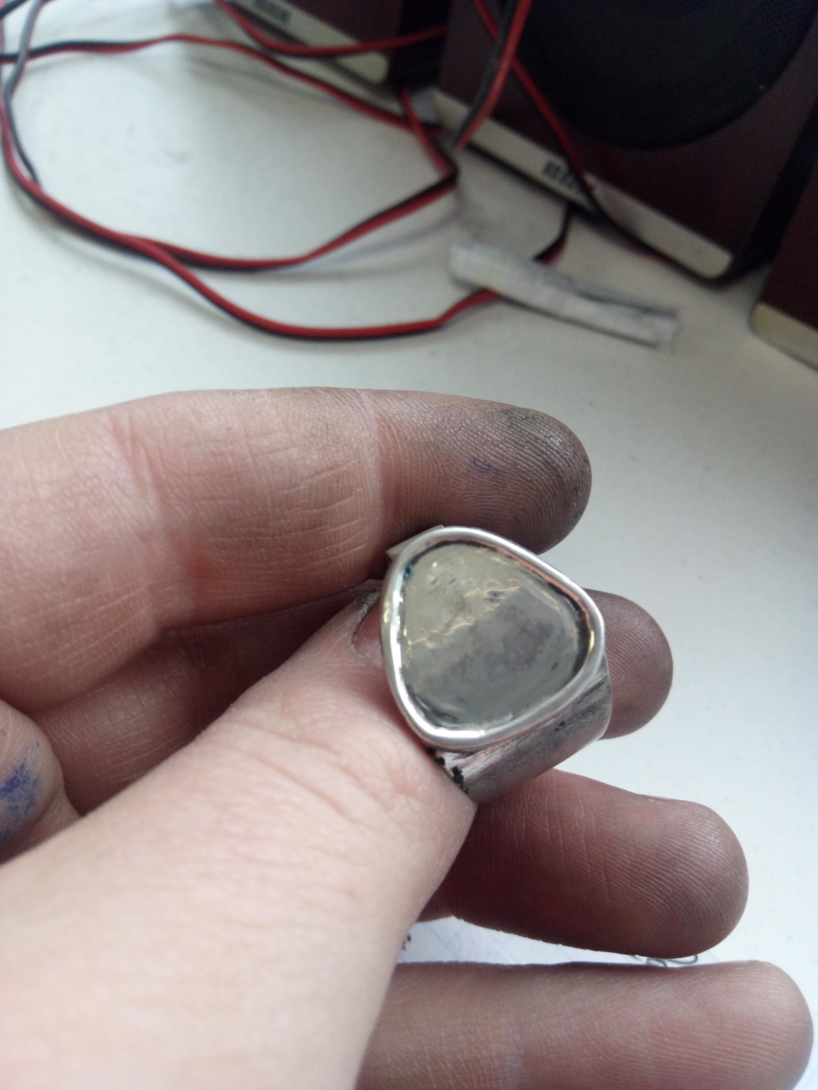 Silent horror, or an attempt to save a would-be jeweler from a meeting with a proctologist - My, Ring, Silver, Correction, The rescue, Needlemen, Longpost