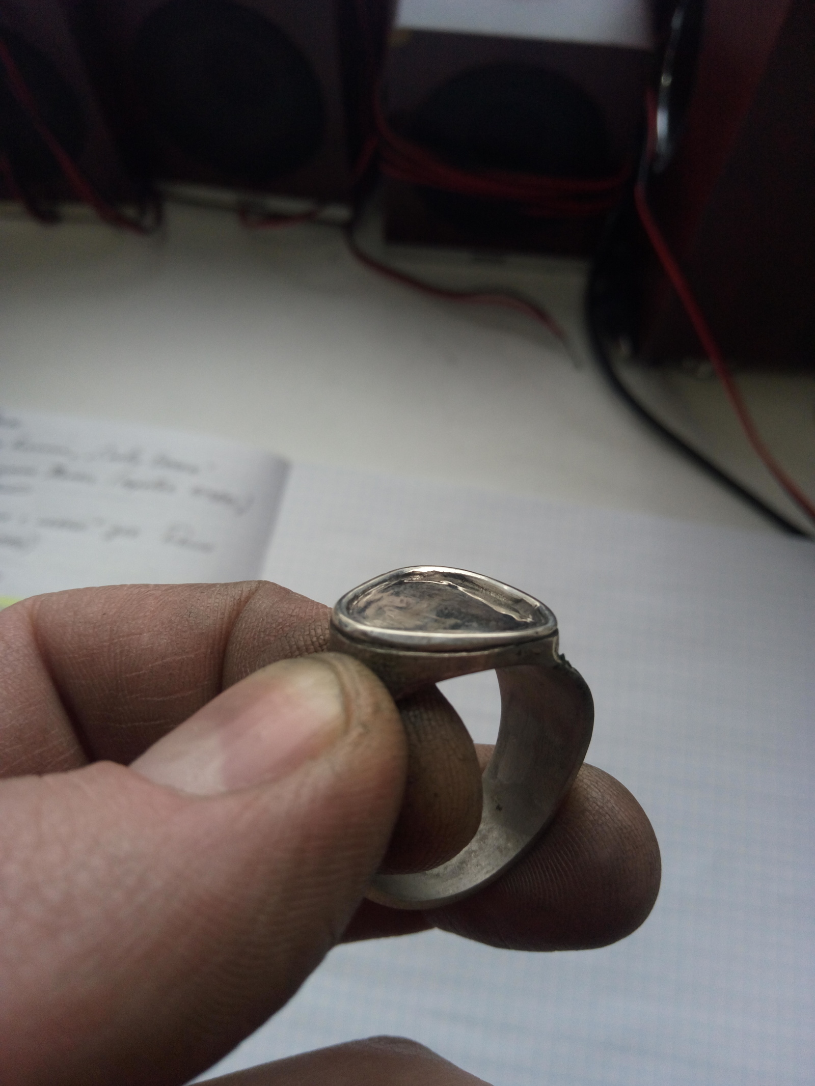 Silent horror, or an attempt to save a would-be jeweler from a meeting with a proctologist - My, Ring, Silver, Correction, The rescue, Needlemen, Longpost