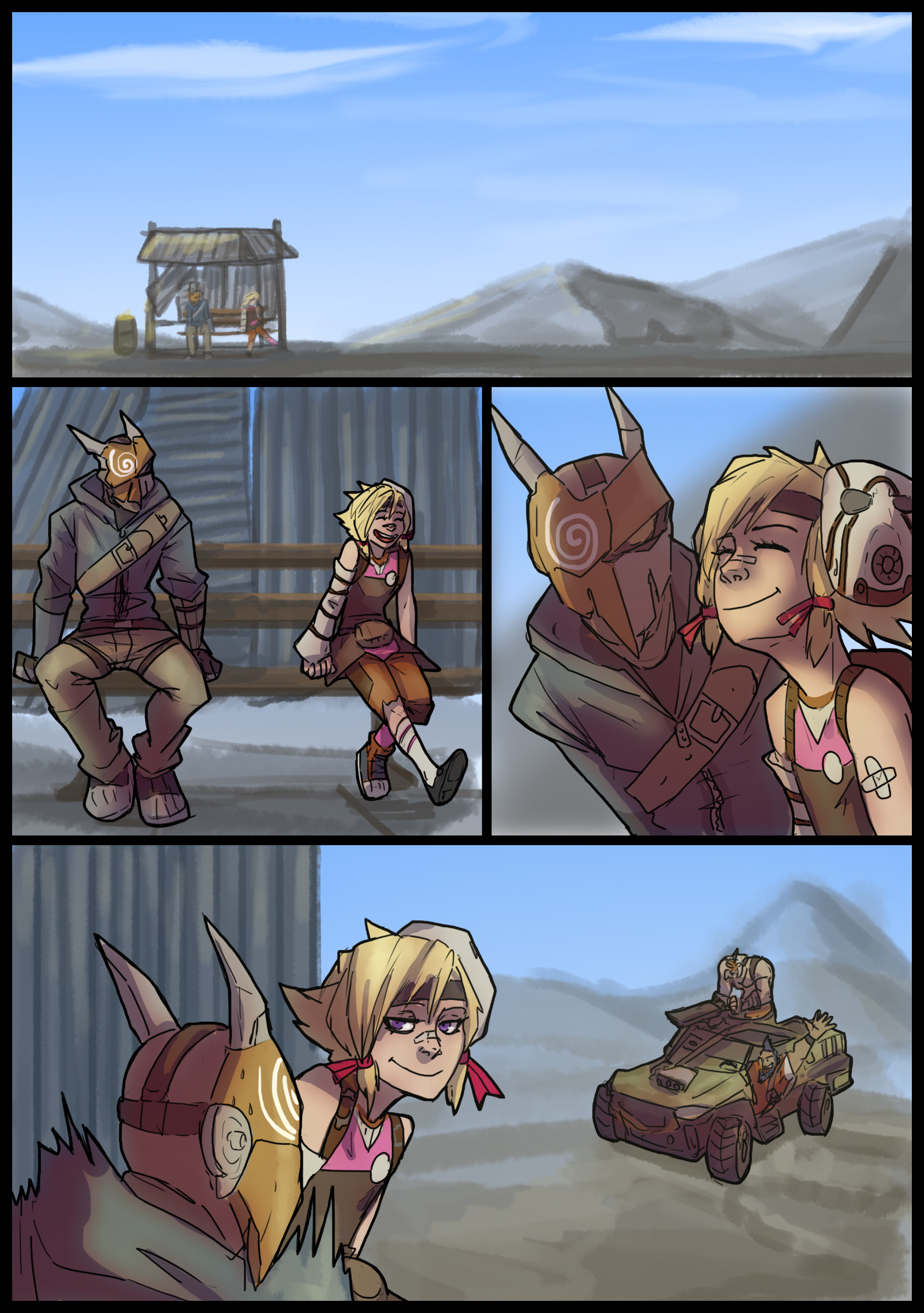 All for the meeting - My, Borderlands 2, , Krieg, , , Brick, Comics, Elvenbacon, Longpost, Baby Tina, Lilith