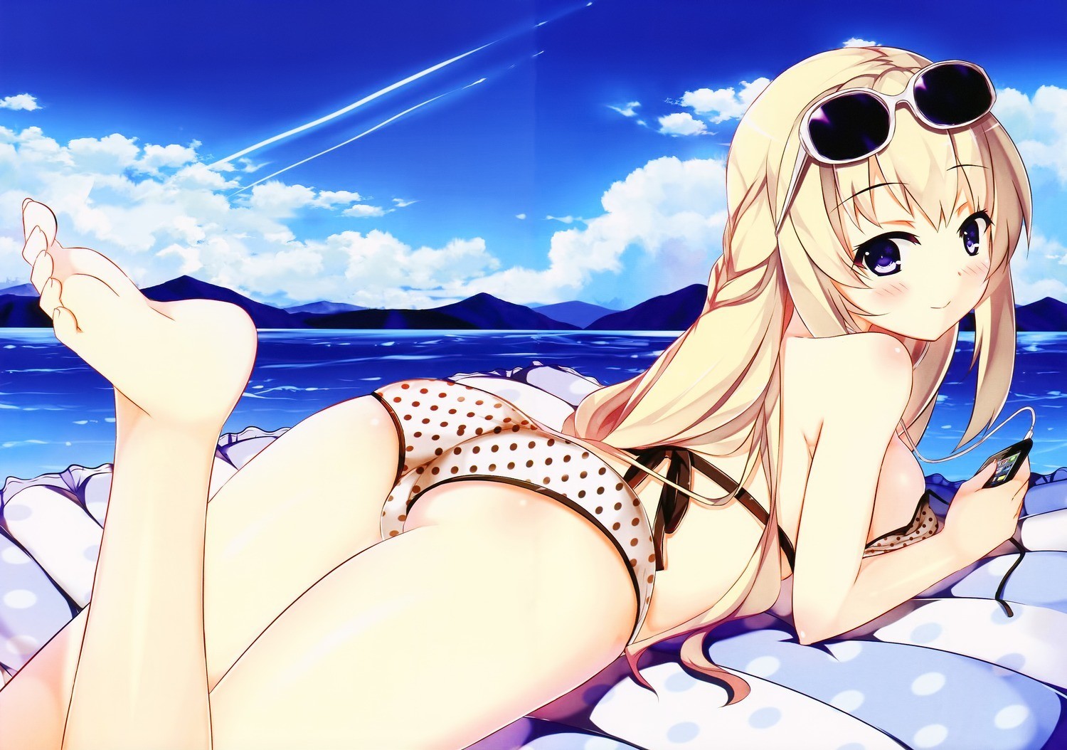 Vert in bikini art - Anime Art, Hyperdimension Neptunia, Vert, Бикини