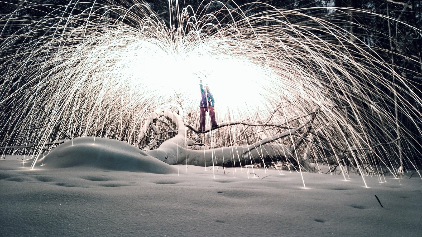 Long exposure - My, Mobile photography, Steel wool, Long exposure, Longpost, Fire show