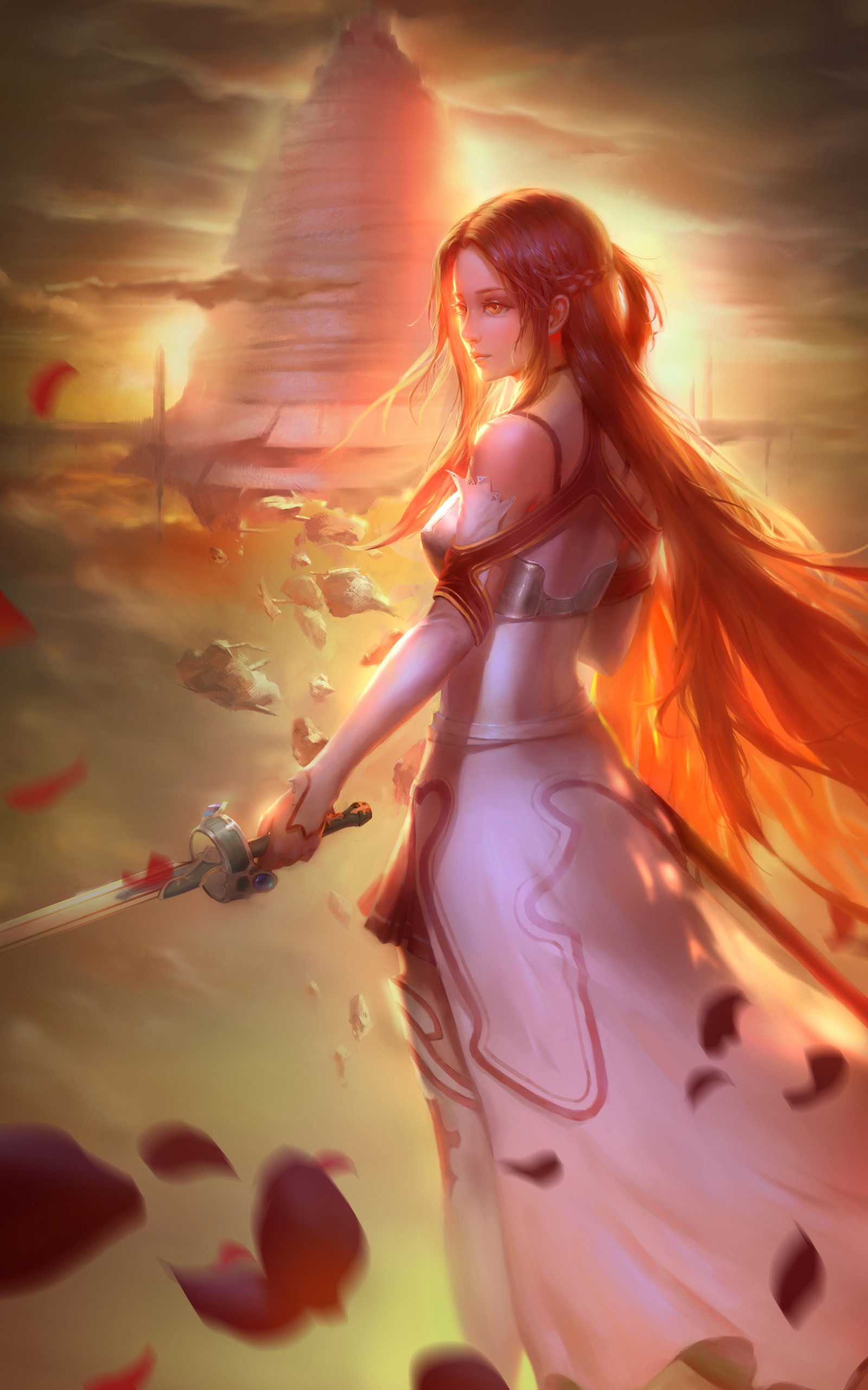 Asuna - Anime Art, Аниме, Sword Art Online, Asuna yuuki, Zi Peng Young