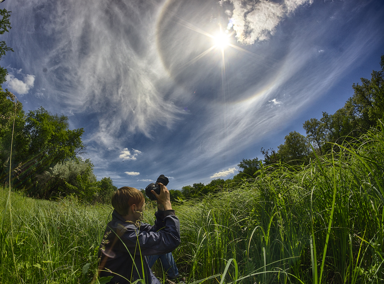 Solar halo - My, Summer, Halo, Gorlovka, The photo, Longpost