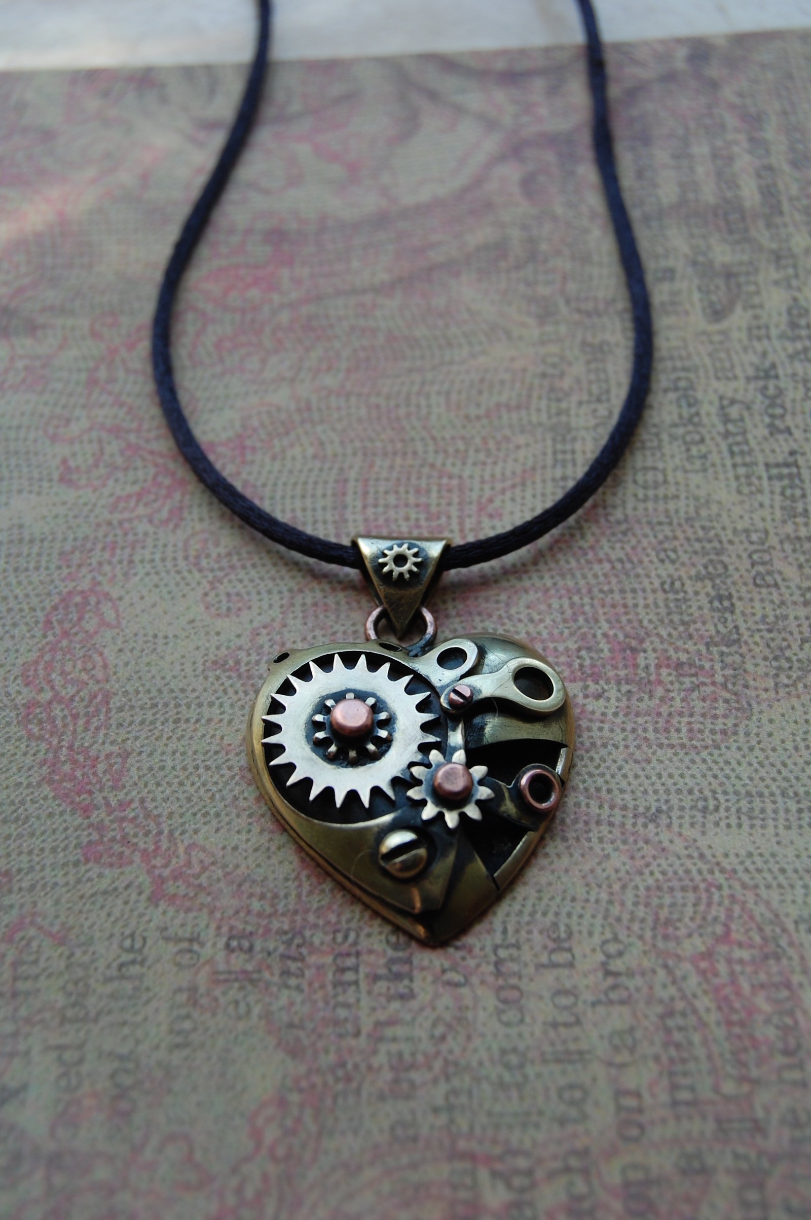 Steampunk pendant mechanics of the heart - My, , Steampunk, Handmade, Metal pendants, Pendant, With your own hands, Longpost