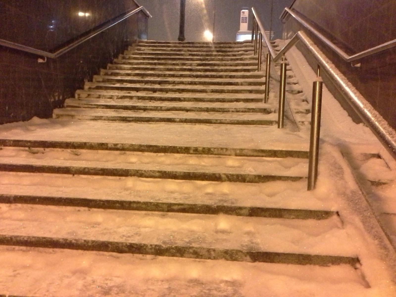 Moscow mathematics. - My, Stairs, Snow removal, Marasmus, Negative