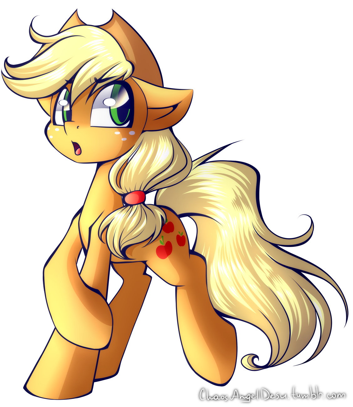 Surprised Applejack - My little pony, PonyArt, Applejack, Chaosangeldesu