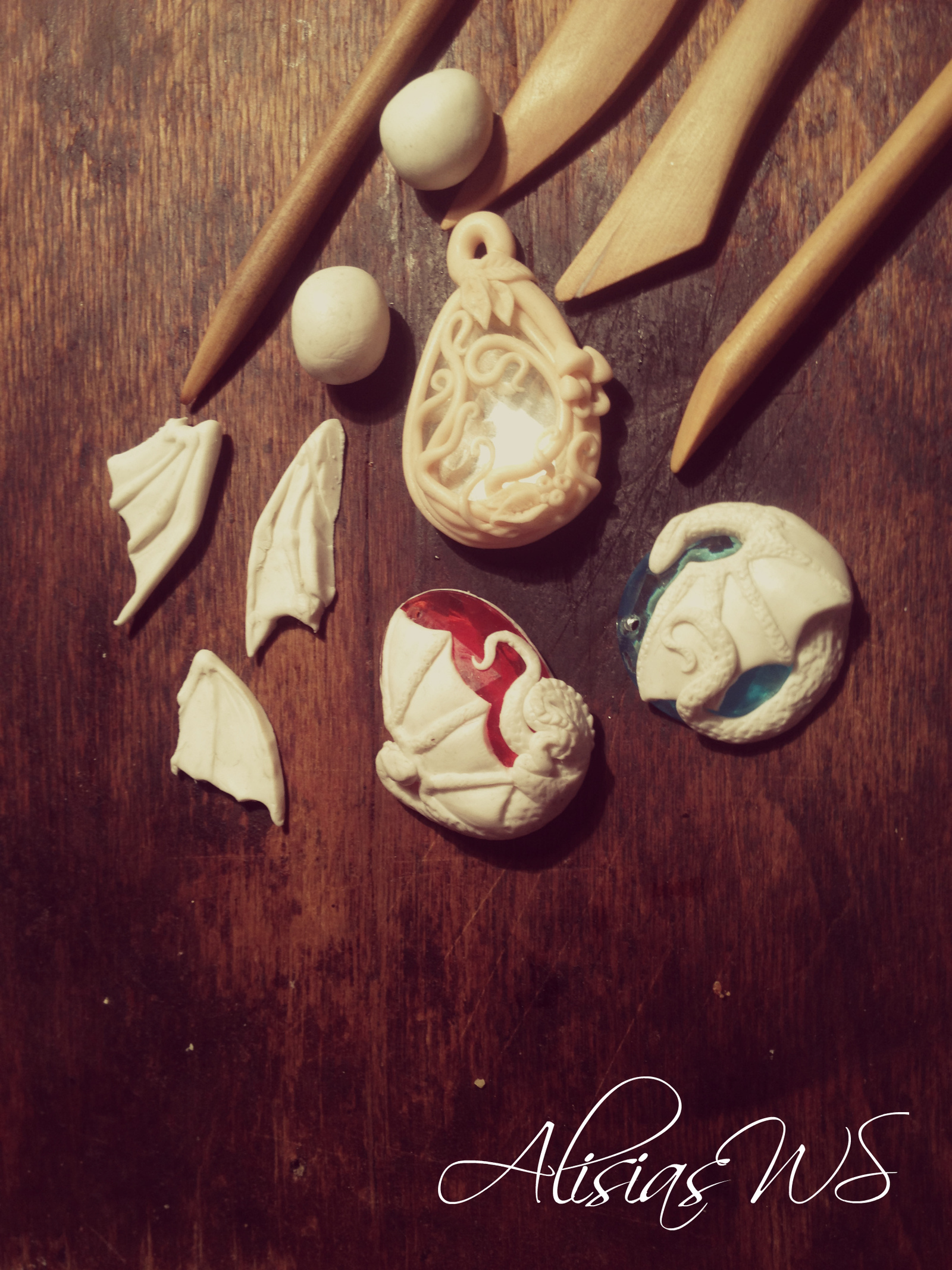 Dragon amulets. - My, Game of Thrones, Pendant, The Dragon, Amulet, Polymer clay, Alicia's workshop, , Drakaris, Longpost