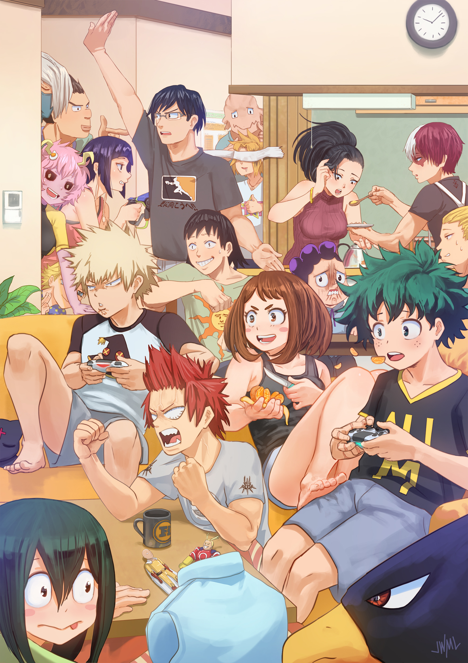 Party - Boku no hero academia, Anime art, Party, Midoriya izuku, Uraraka ochako