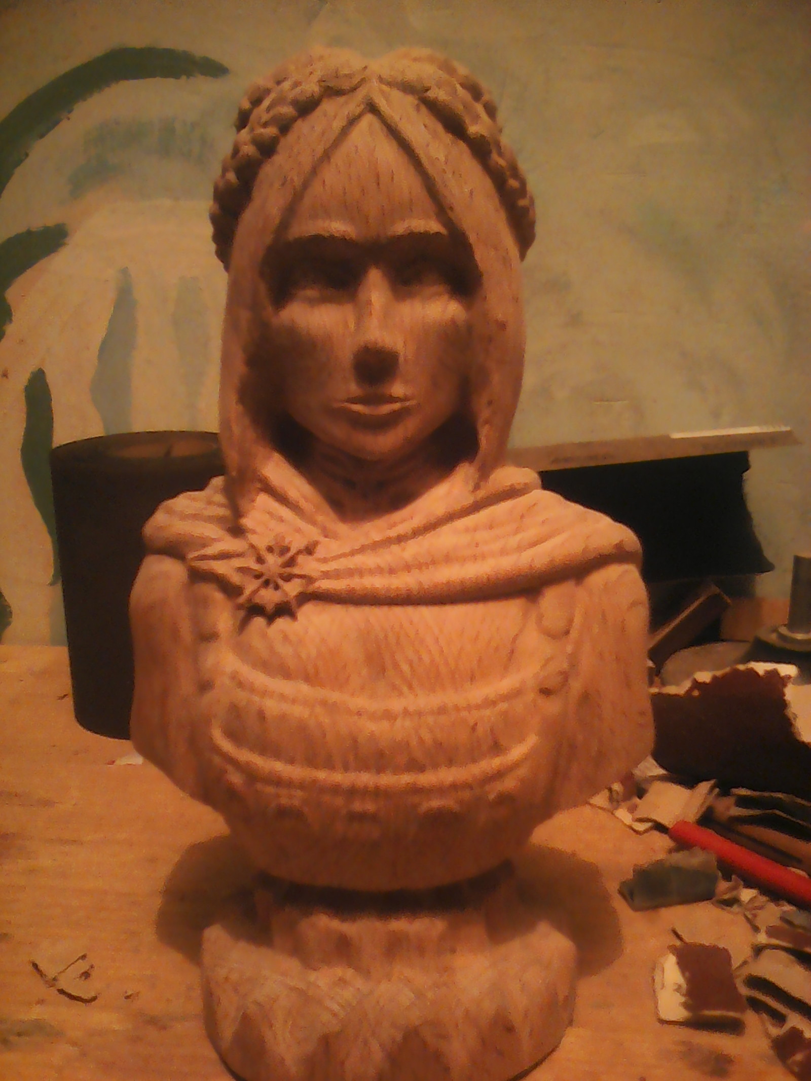 Serana - My, Needlework with process, Wood carving, With your own hands, Serana, Longpost, The elder scrolls, Skyrim